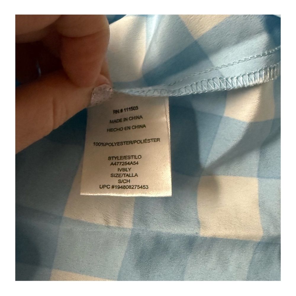 **DONATED** Lily Rose Blue & White Gingham Smocked Dress || Size Small - Picture 5 of 7